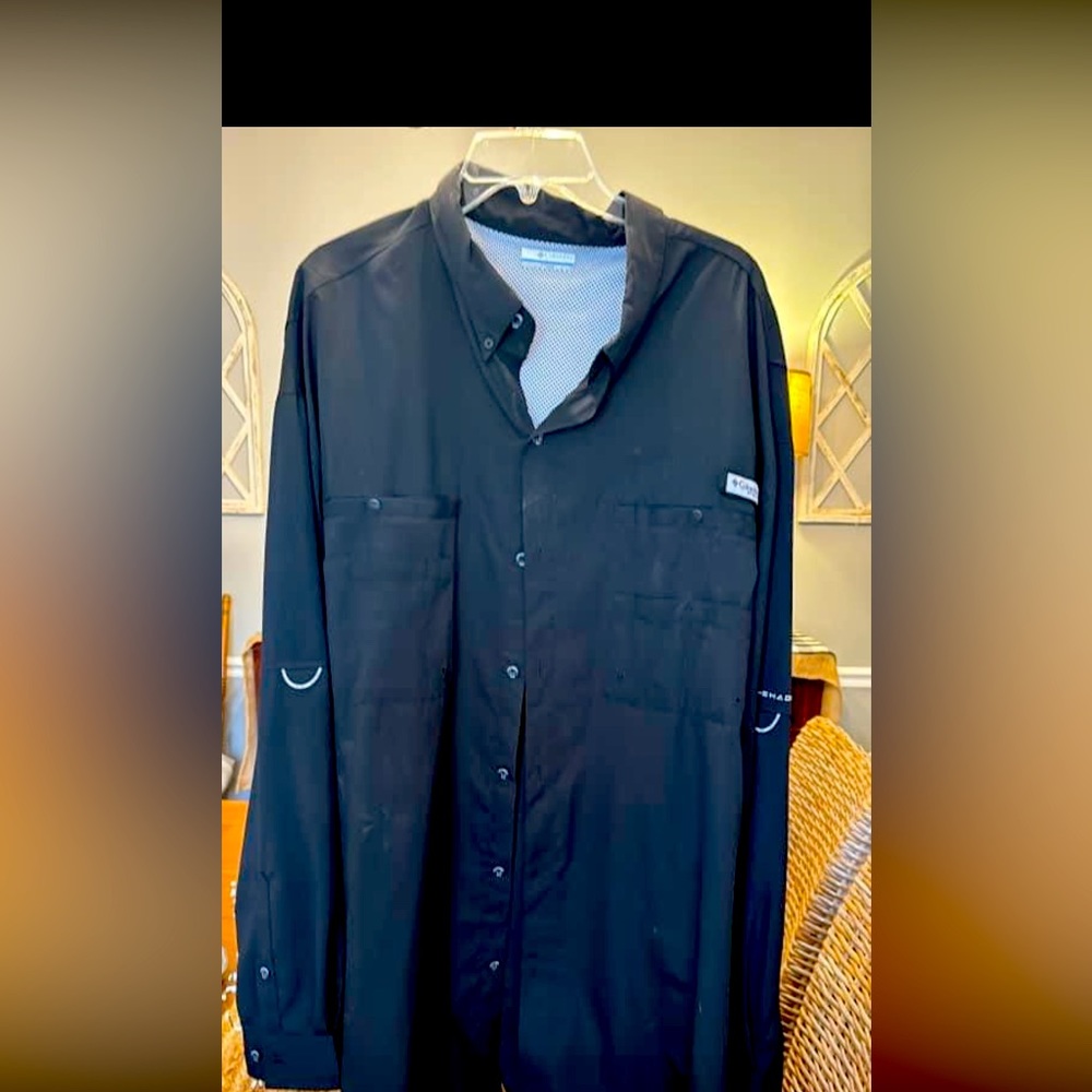 Black Columbia longsleeve shirt size 3XT men’s